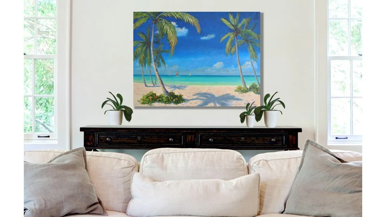Sailing Paradise by Alan Zawacki with bedroom and plants background.jpg
