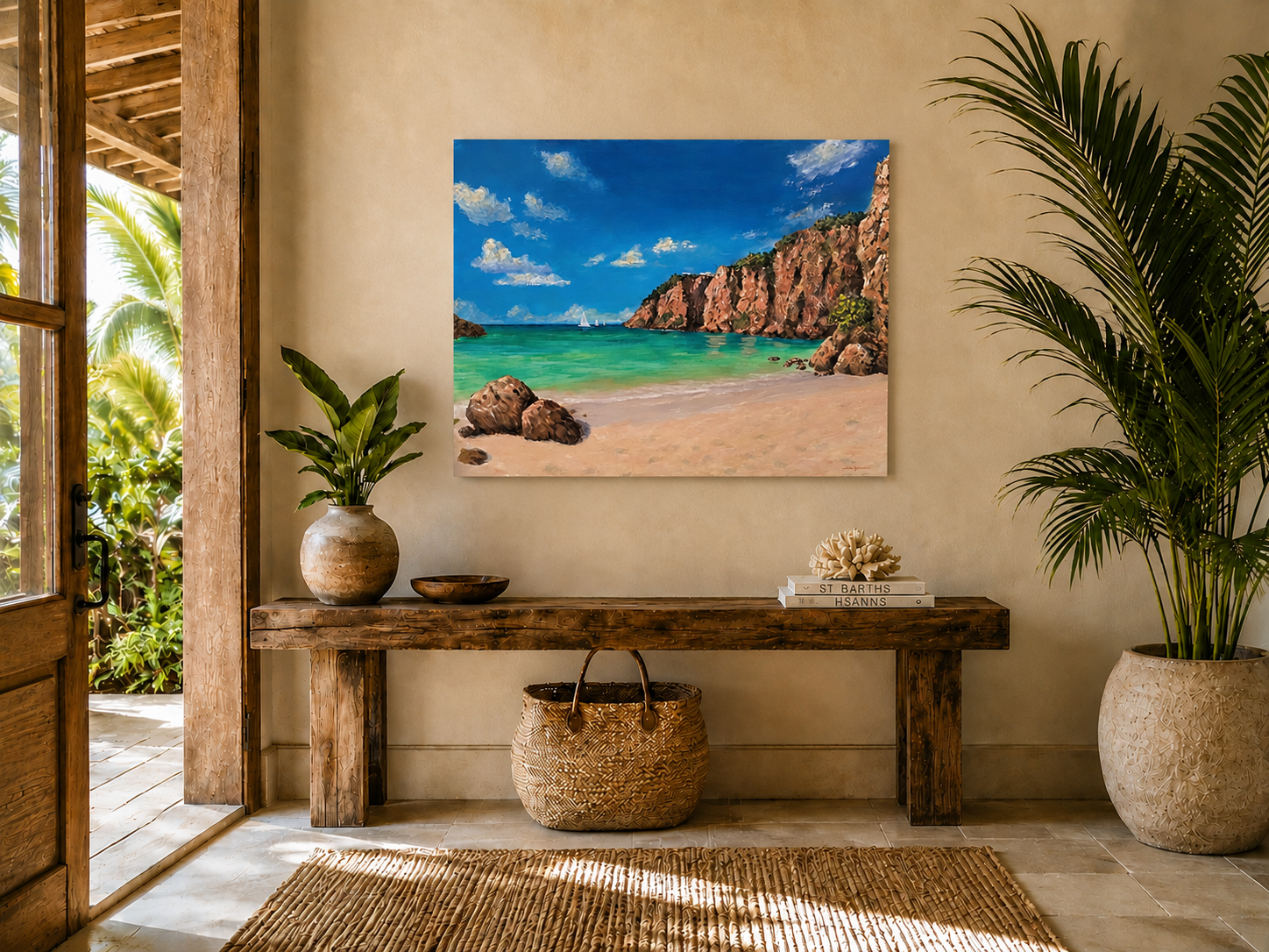 Little Bay Cliffs by Alan Zawacki - on wall 1.png