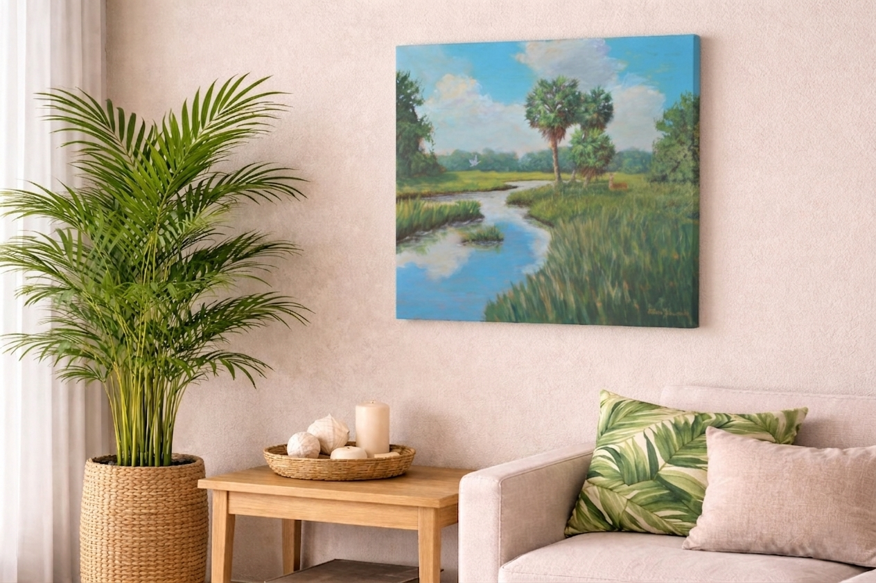Florida Wilderness by Alan Zawacki hanging on wall.png