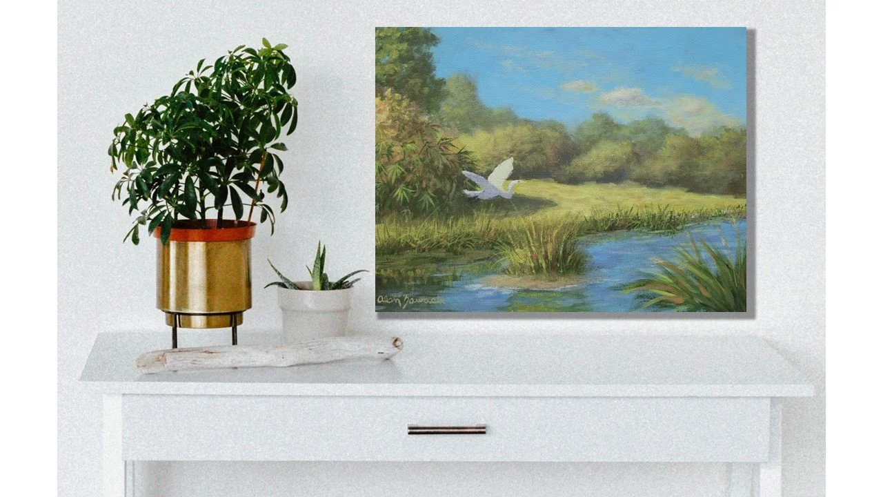 Graceful Flight by Alan Zawacki with white desk.jpg