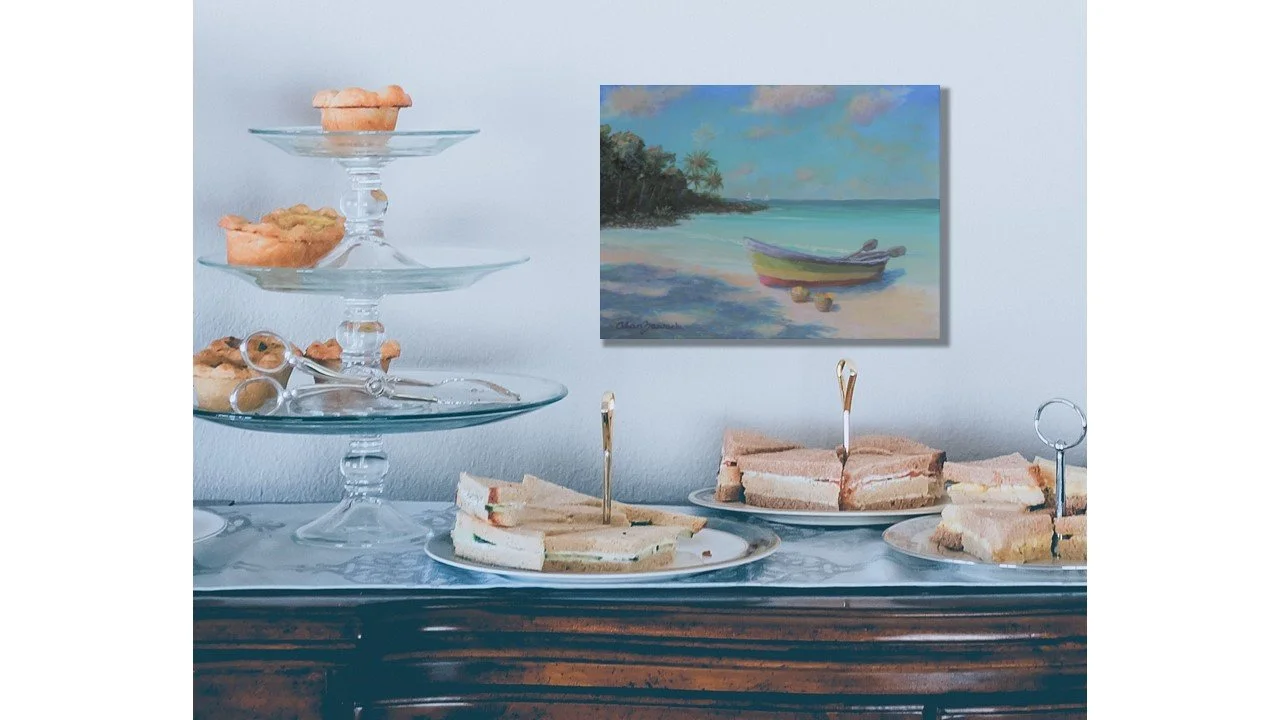 Good Morning Jamaica by Alan Zawacki with food table.jpg