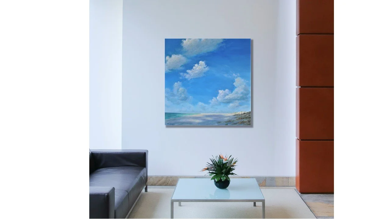 Partly Cloudy Beach Day by Alan Zawacki on wall.jpg