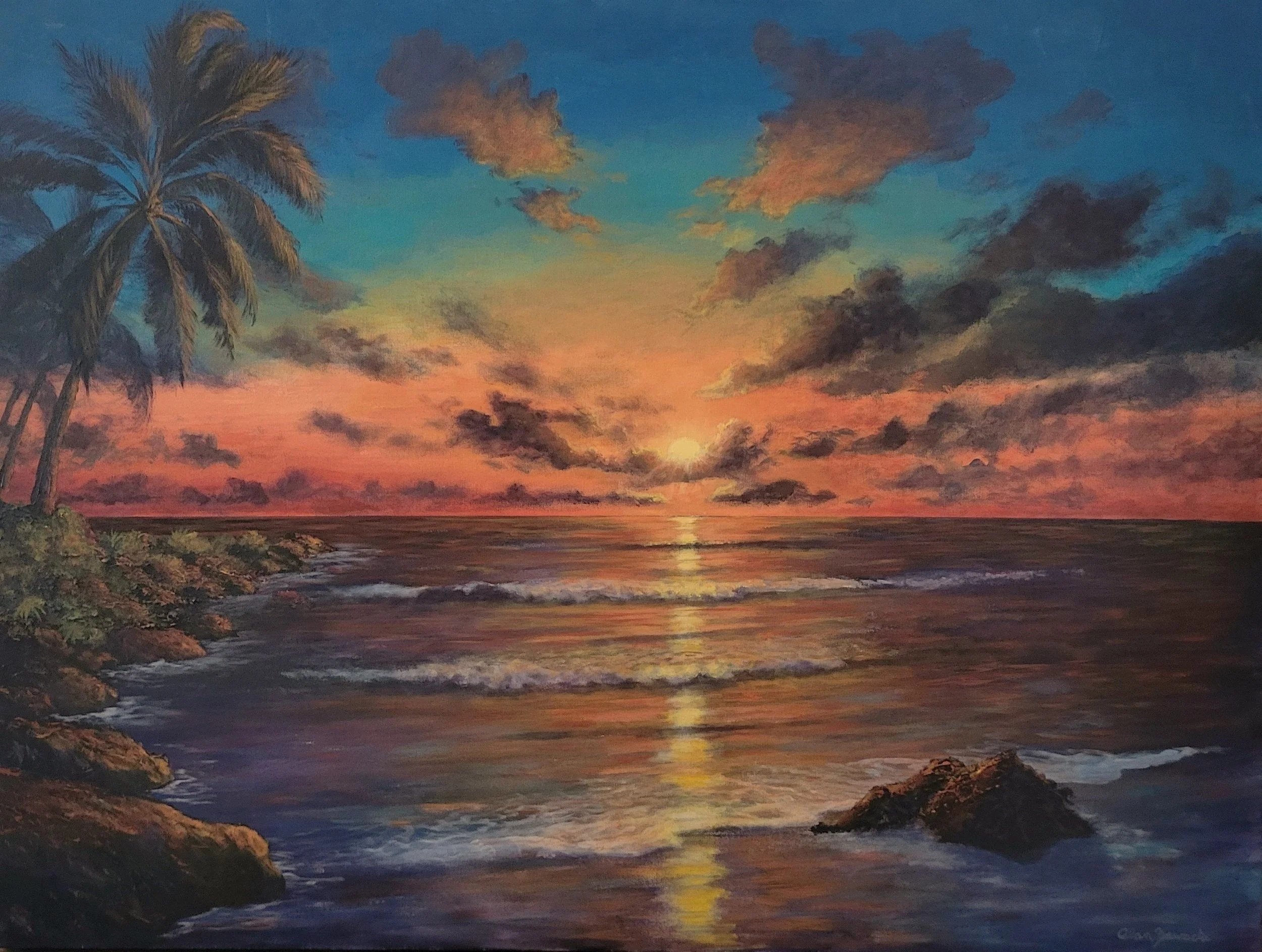 Sunset on the Rocks – 36”x48”