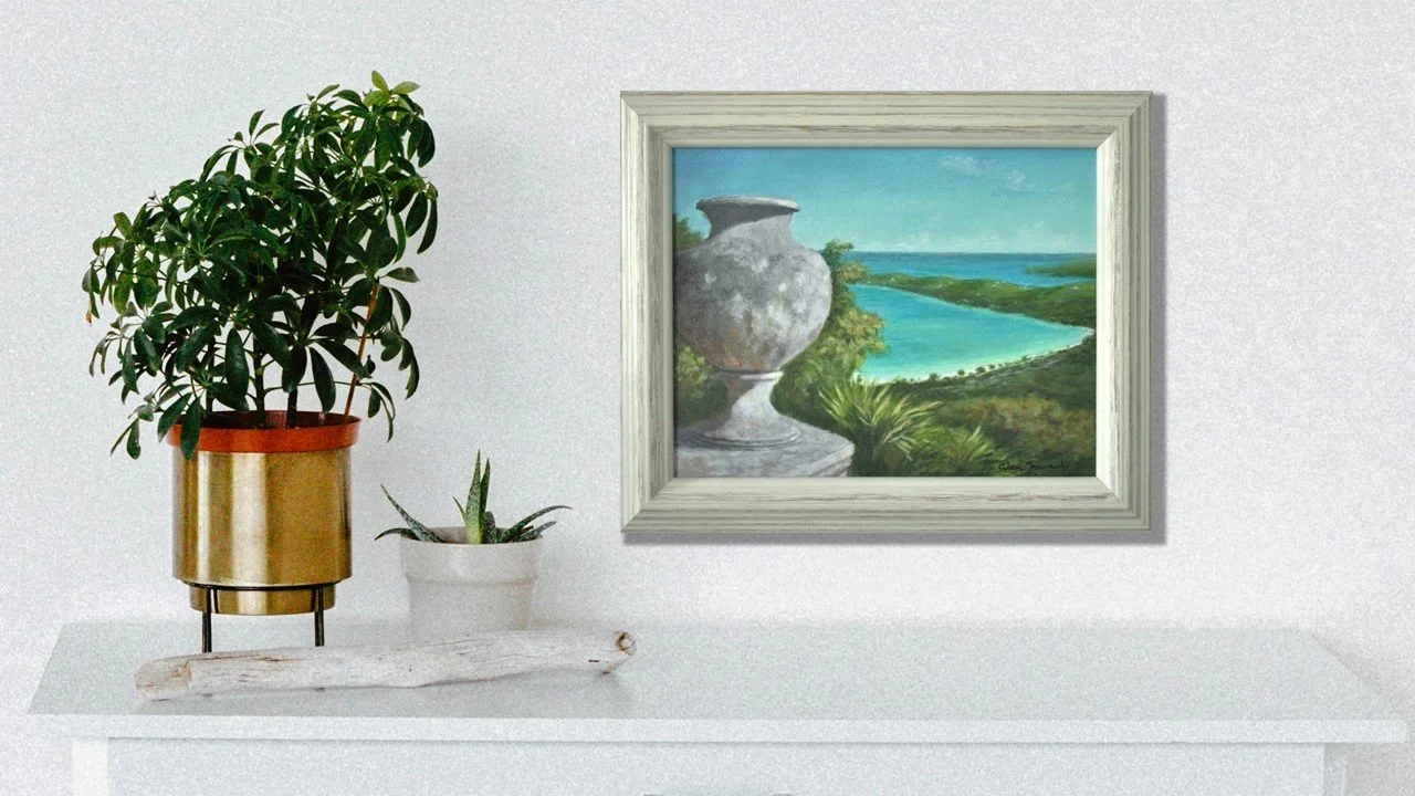 Overlooking Magens Bay by Alan Zawacki with white desk.jpg