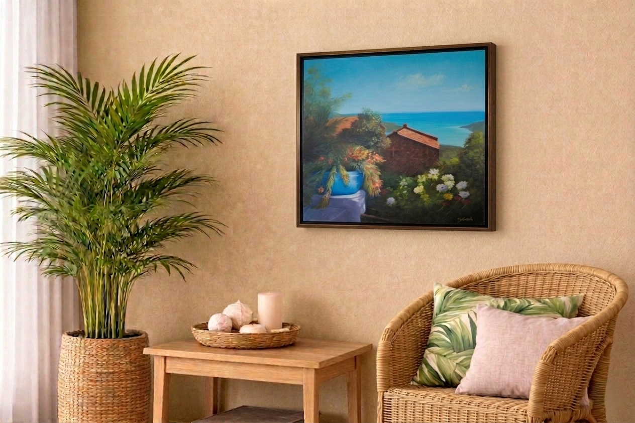 Chapel and Flowers by Alan Zawacki on wall - r.png