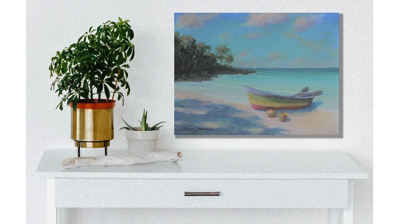 Good Morning Jamaica by Alan Zawacki with white desk.jpg