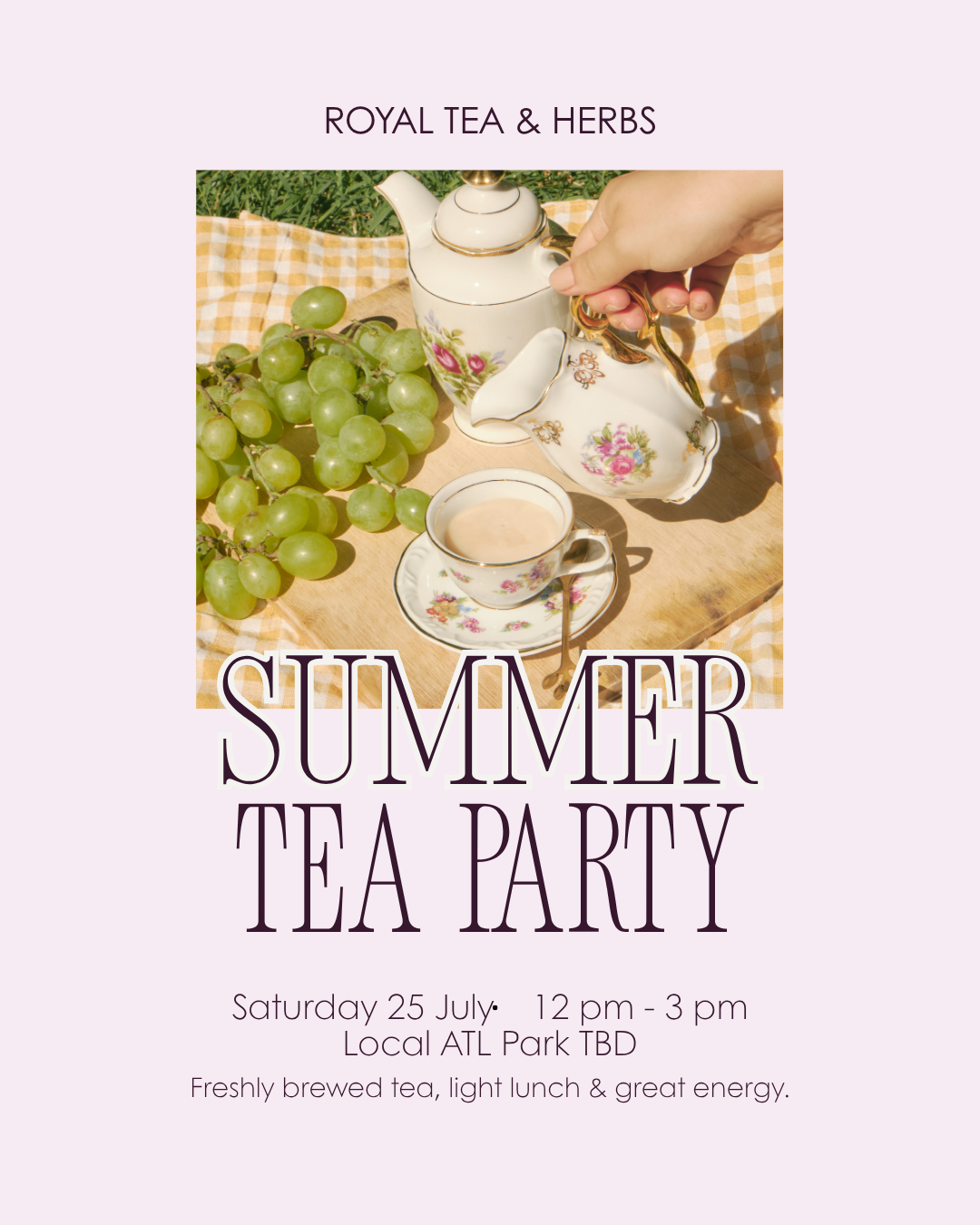 Summer Garden Tea Party July 25th