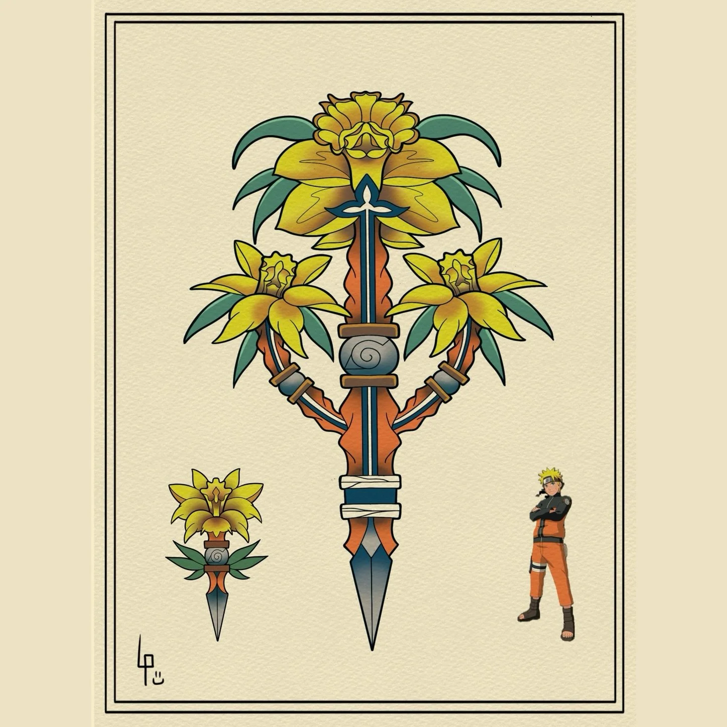🚨Available 🚨( Original Designs ) 👈🏾
Character Themed Flowers 💐. 

Series of four (4) one of one👌🏾
Get the Tattoo keep the Print!👨🏽&zwj;🎨

Inbox 📥 &ldquo; it&rsquo;s Mine &ldquo; if interested !!!

Done by @tatulebsterpabon ✍🏾

Find me at 