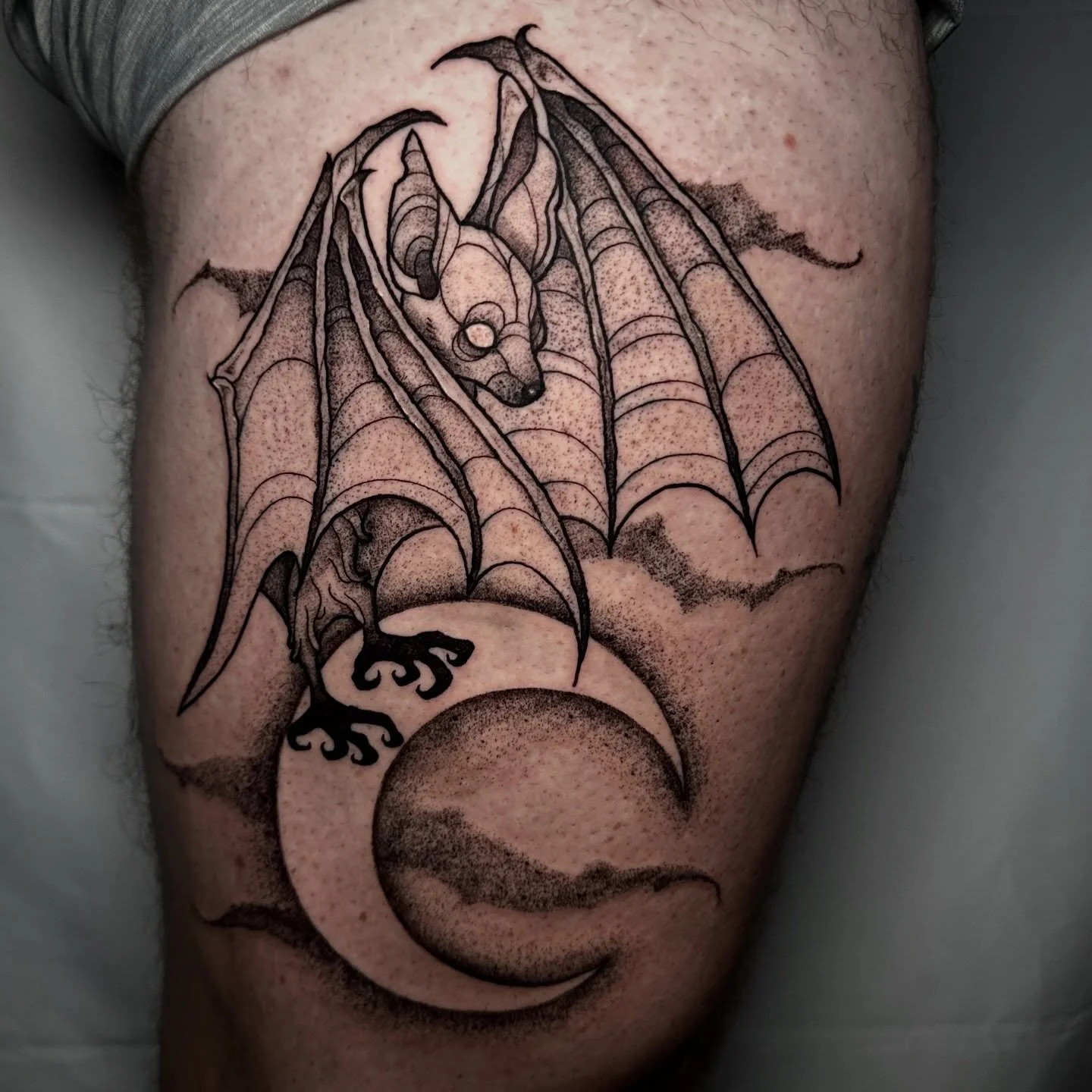 Bat tattoo from last night 🦇