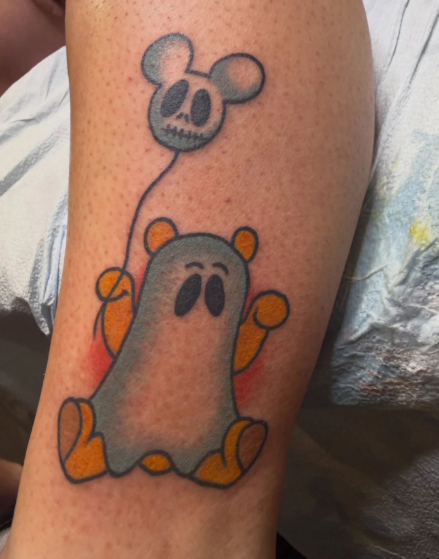 Pooh Bear tatt from Friday the 13th
 @twistedtunatattoo 

#disneytattoo #winniethepooh #winniethepoohtattoo #tattoo #traditionaltattoos