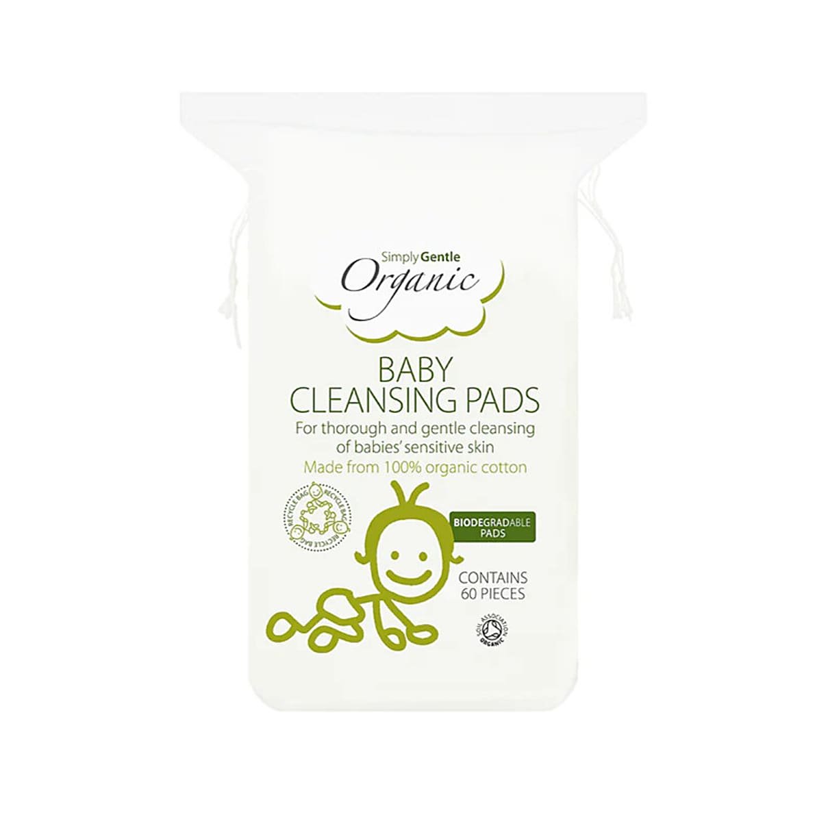 Simply Gentle Organic Baby Cotton Cleansing Pads