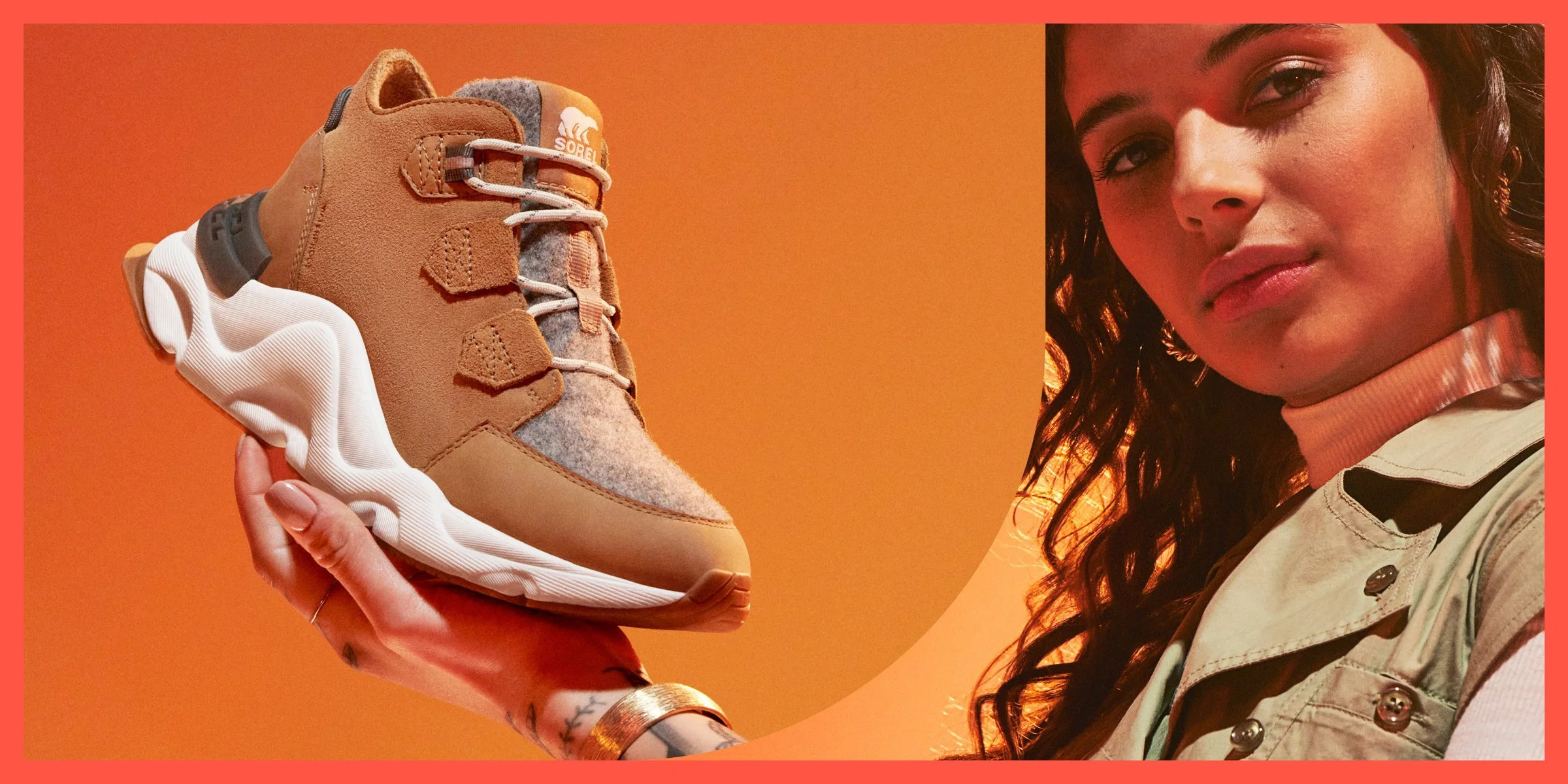 Sorel product photo with model