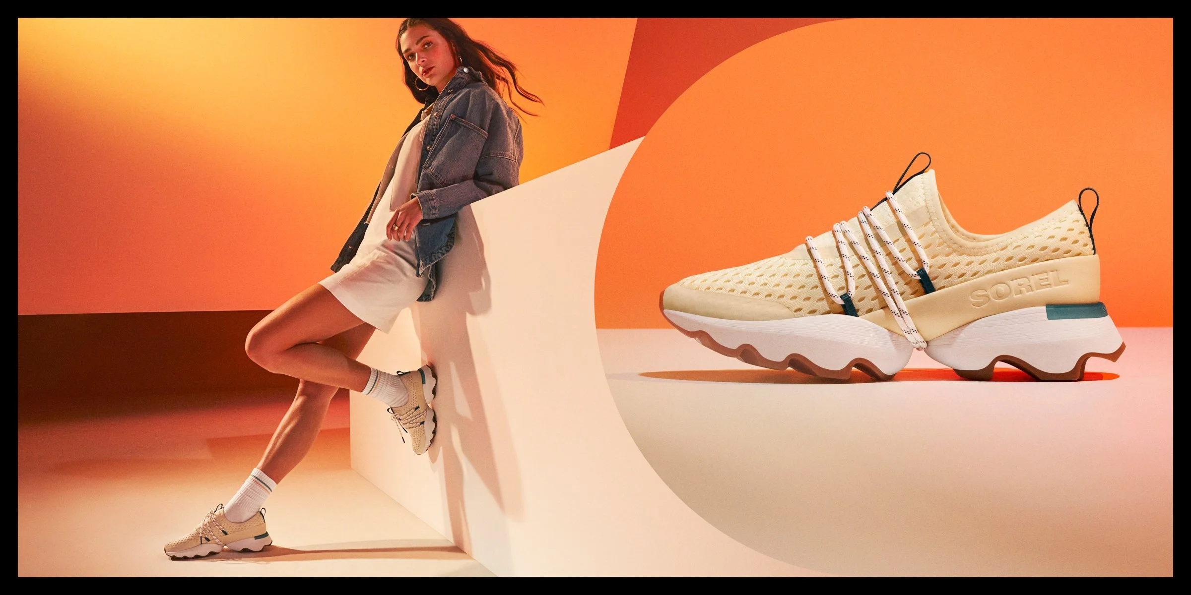 Sorel product photo with model