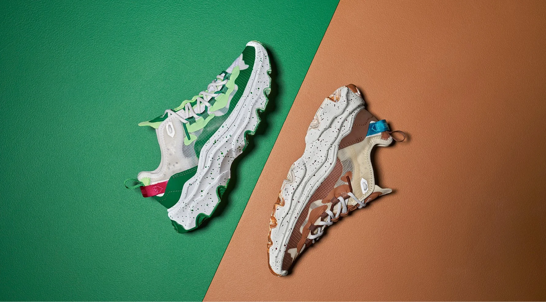 Two Sorel sneakers laying on their sides