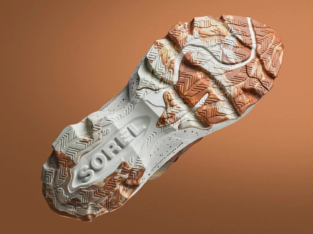 sole of a brown Sorel sneaker