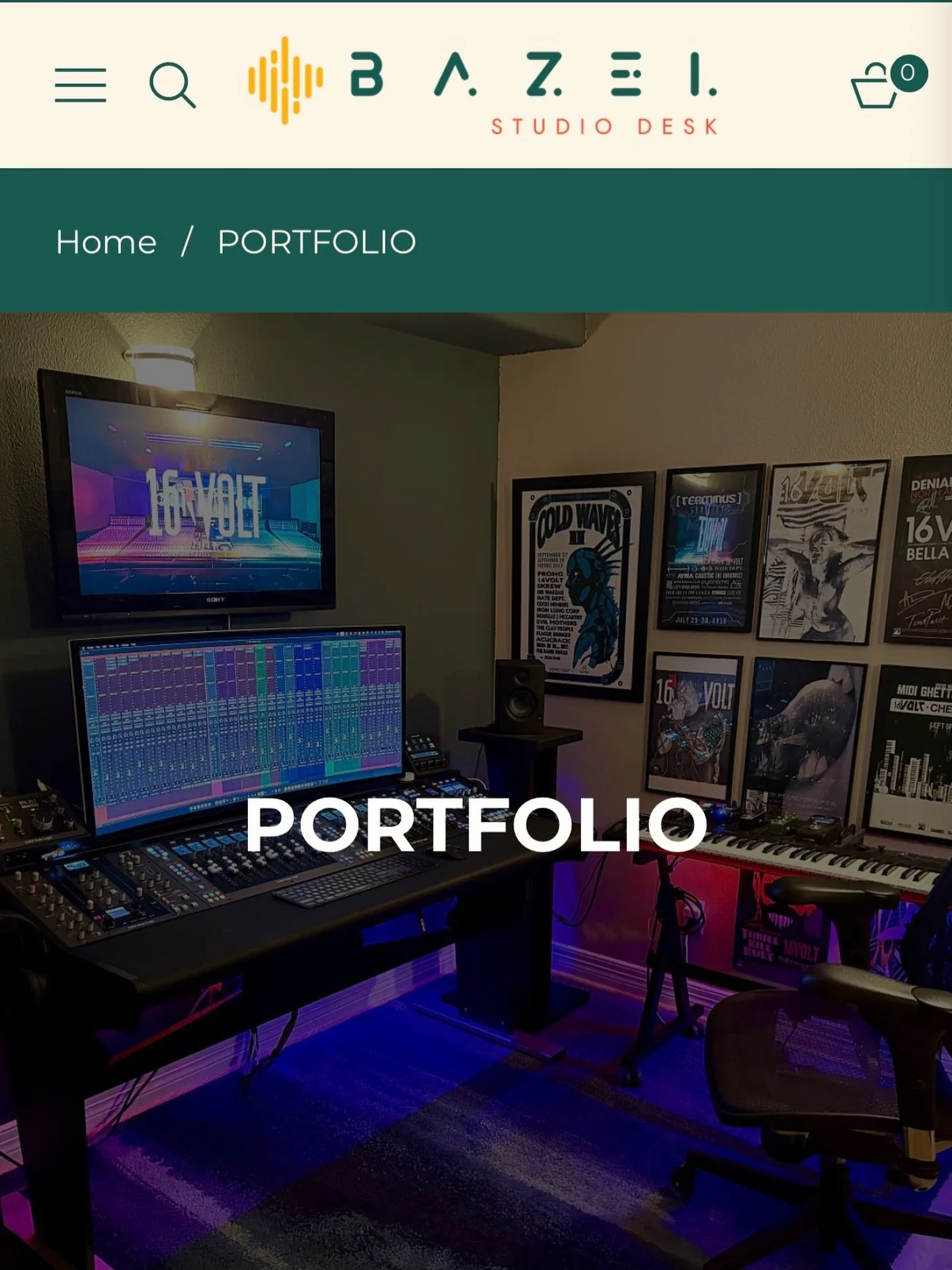 Very cool to be featured in the Bazel Studio Desk website portfolio! If you need a studio desk or some racks, they make awesome stuff and provide very personal customer service. @bazelstudiodesk