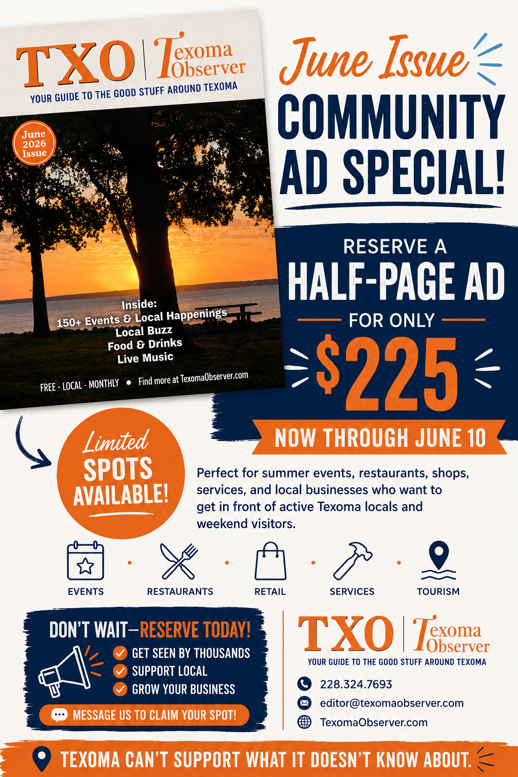 June Community Ad Special - Half Page