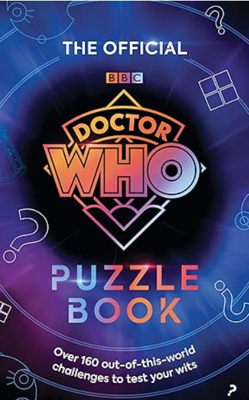 The Official Dr Who Puzzle Book cover - the logo against a blue background