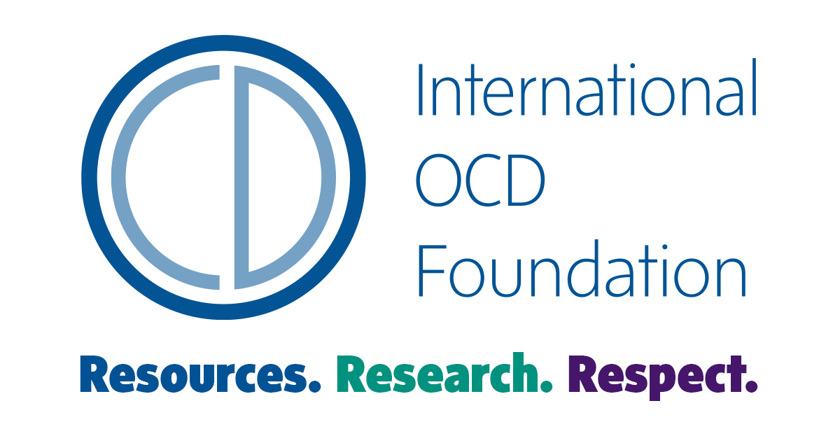 Logo of the International OCD Foundation with the organization name and the words "Resources. Research. Respect."
