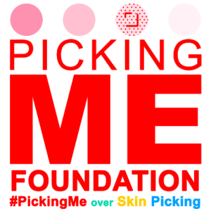 Text graphic with the phrase 'PICKING ME FOUNDATION' in red, and hashtags and website links below, related to pickling and skin.