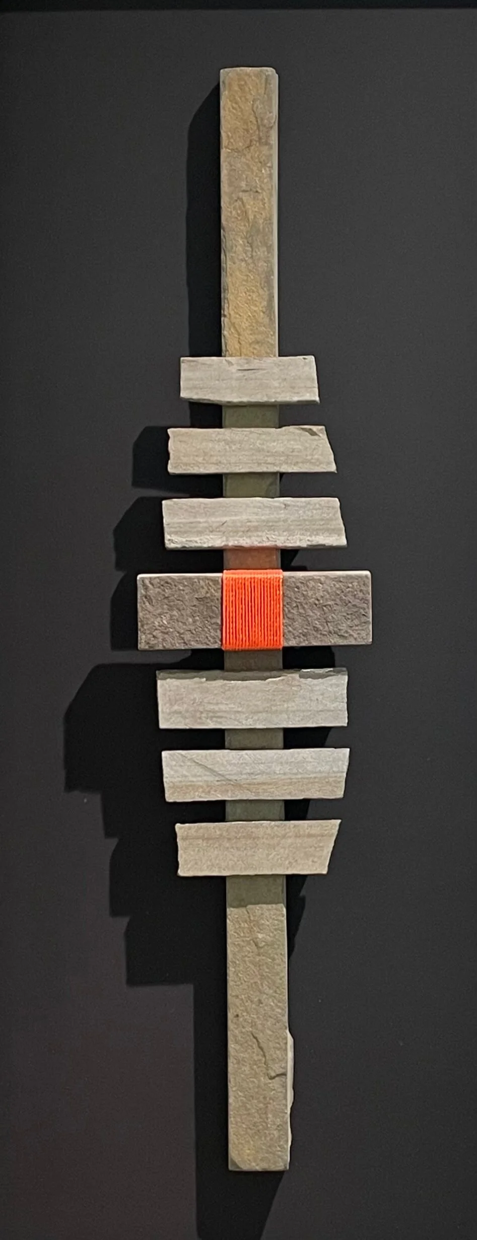  Cairn III  
Salvaged bluestone, mason string line | 15.5" x 30"