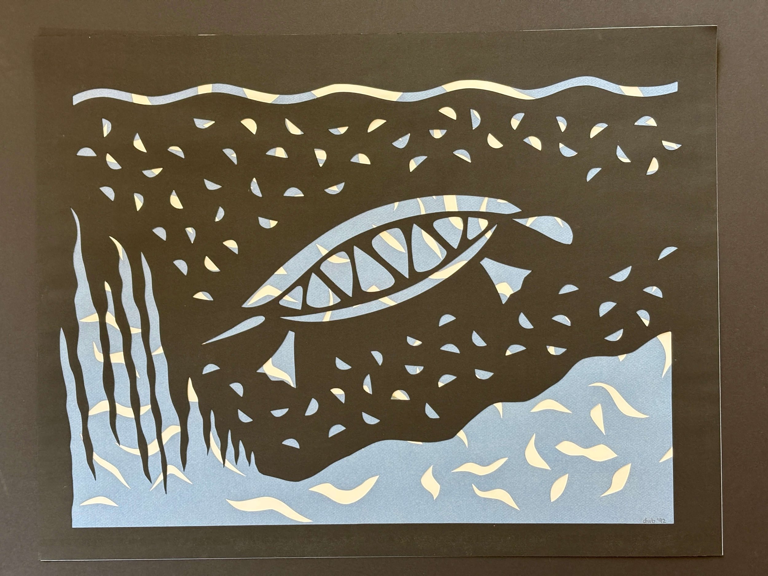  Turtle  
Layered paper cuttings | 25.5" x 19.5"