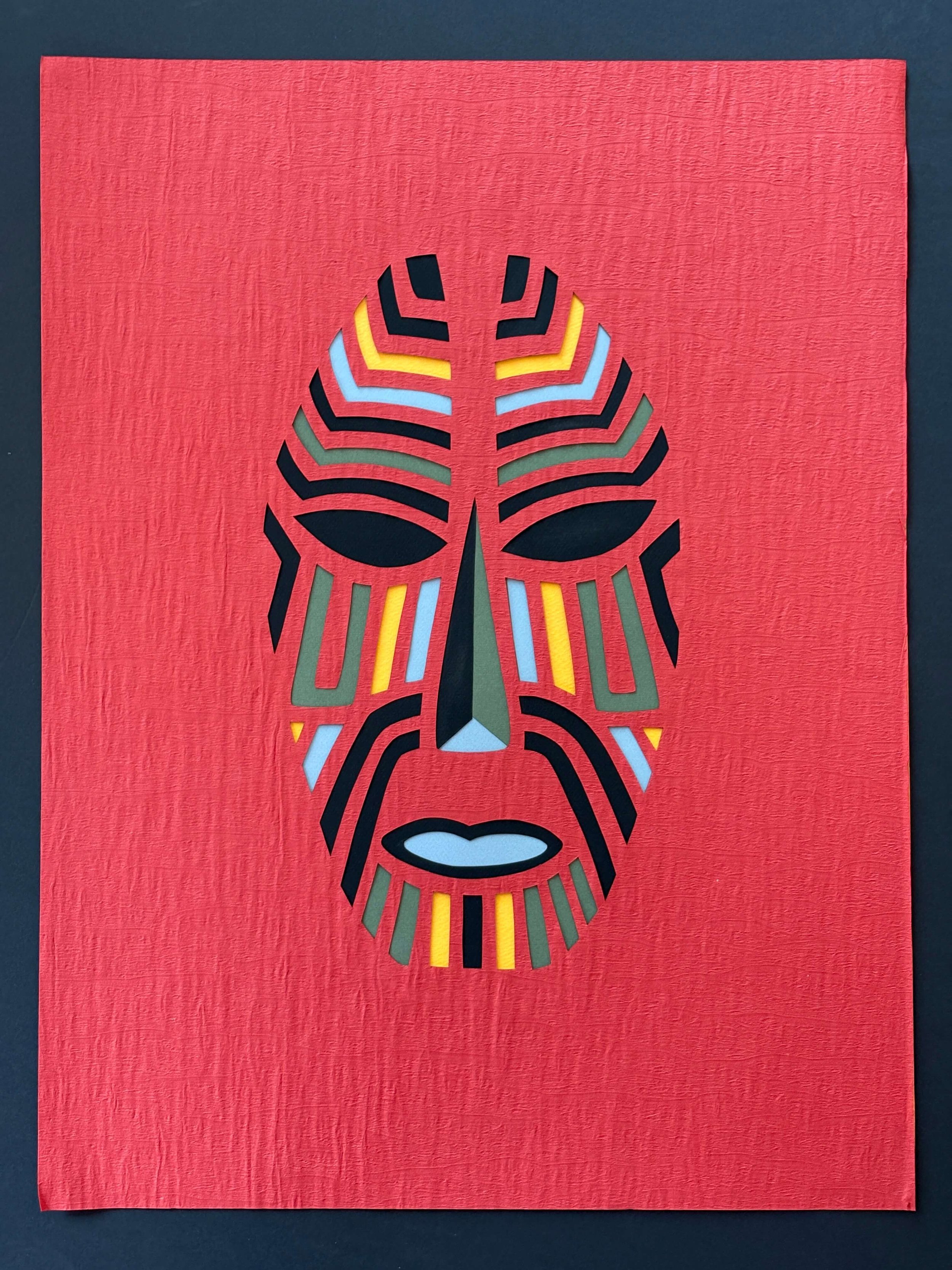  Mask  
Layered paper cuttings | 20" x 26"