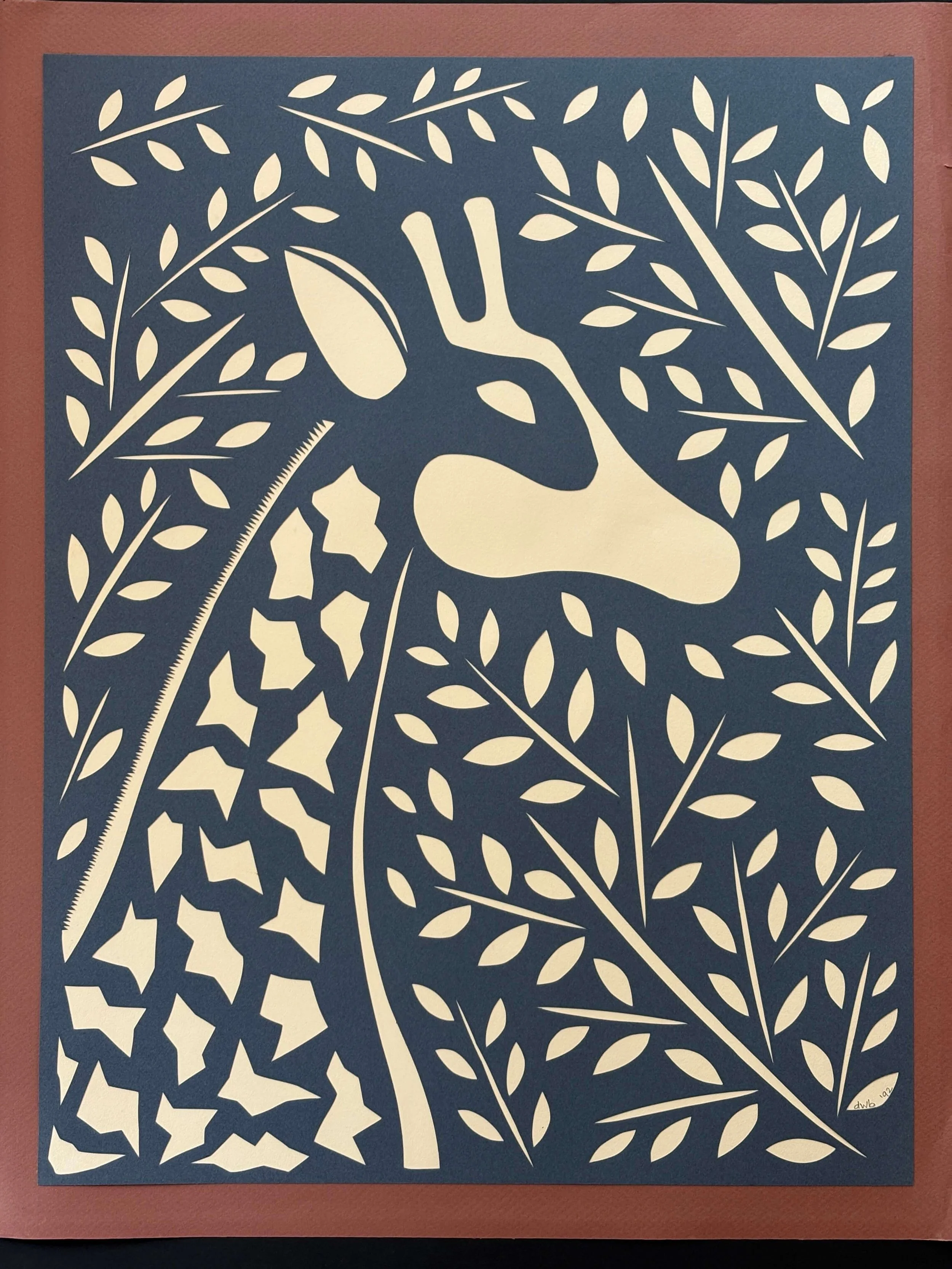  Twiga  
Layered paper cuttings | 19.5" x 25.5"