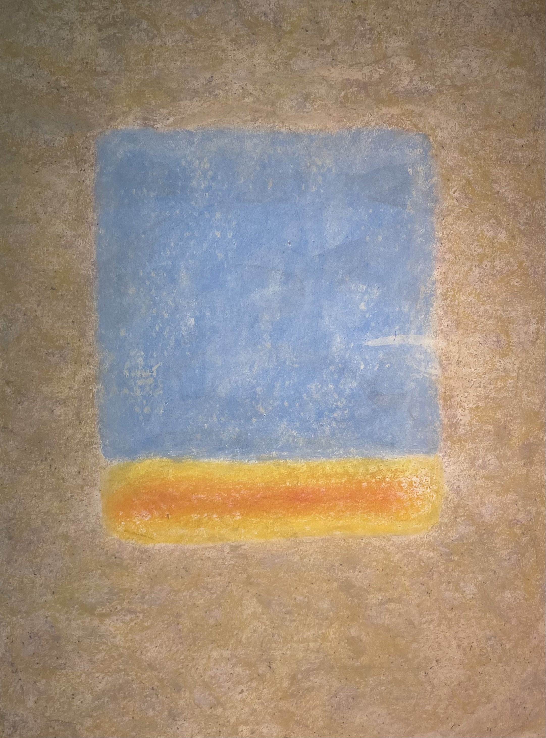  Poor Man's Rothko  
Soft pastels, acrylic, screen print, wax rubbing | 27" x 36"