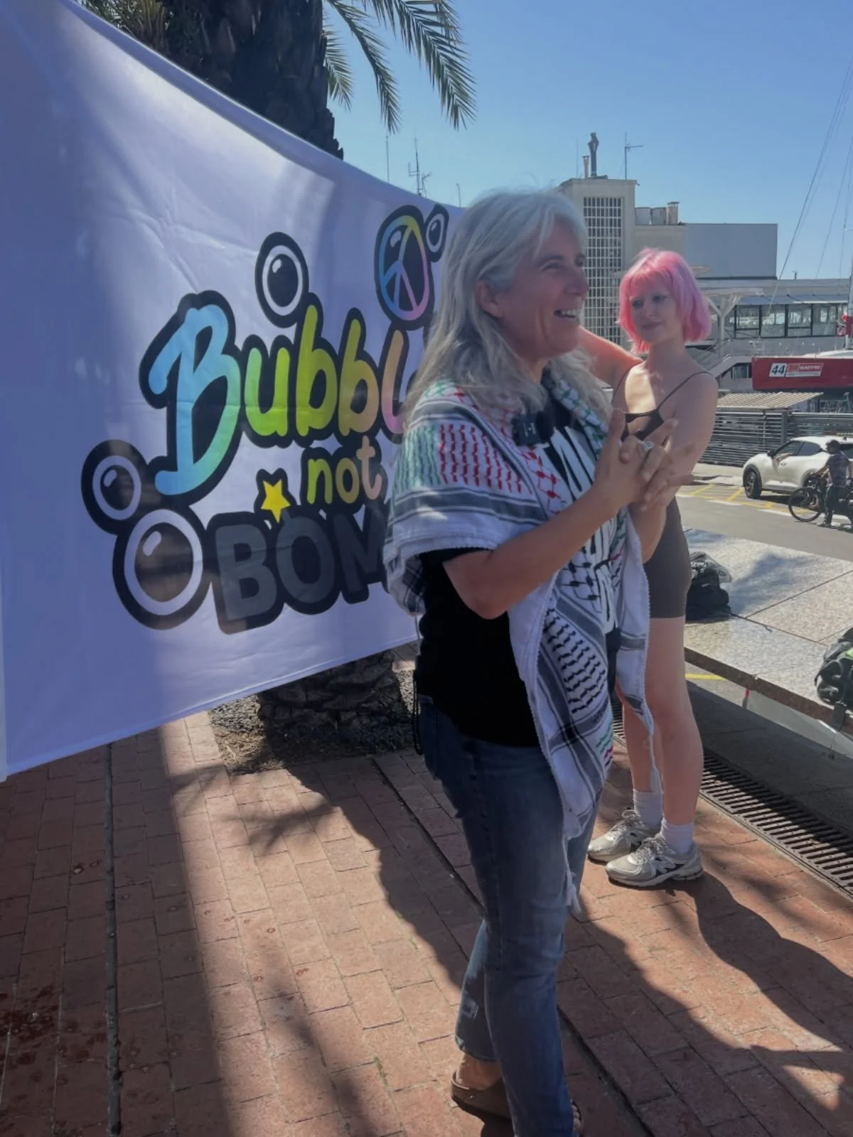 We are launching our Bubbles Not Bombs project alongside the @GlobalSumudFlotilla at the @techforpalestine conference in Barcelona. 

Sneak peek of port side interview with @eyes.palestina - interview to follow!

Find out how to get involved via the 