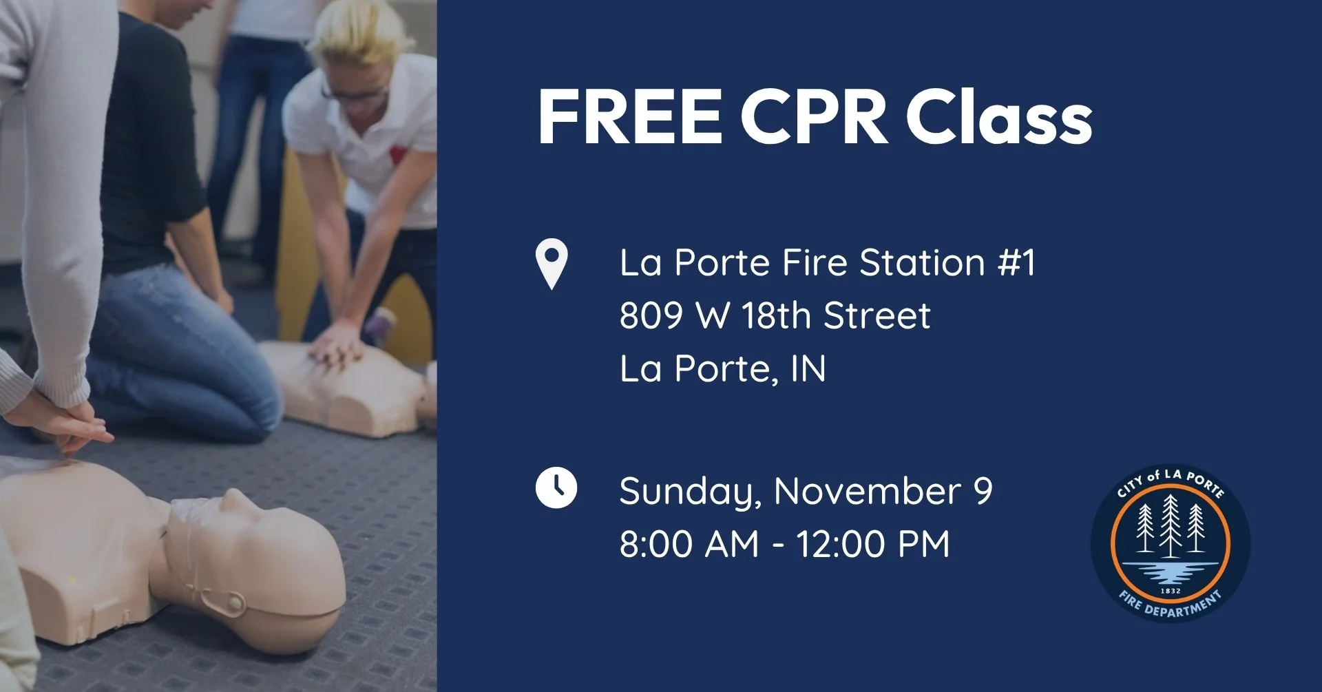 People participating in a CPR training class with mannequins, learning how to perform CPR.