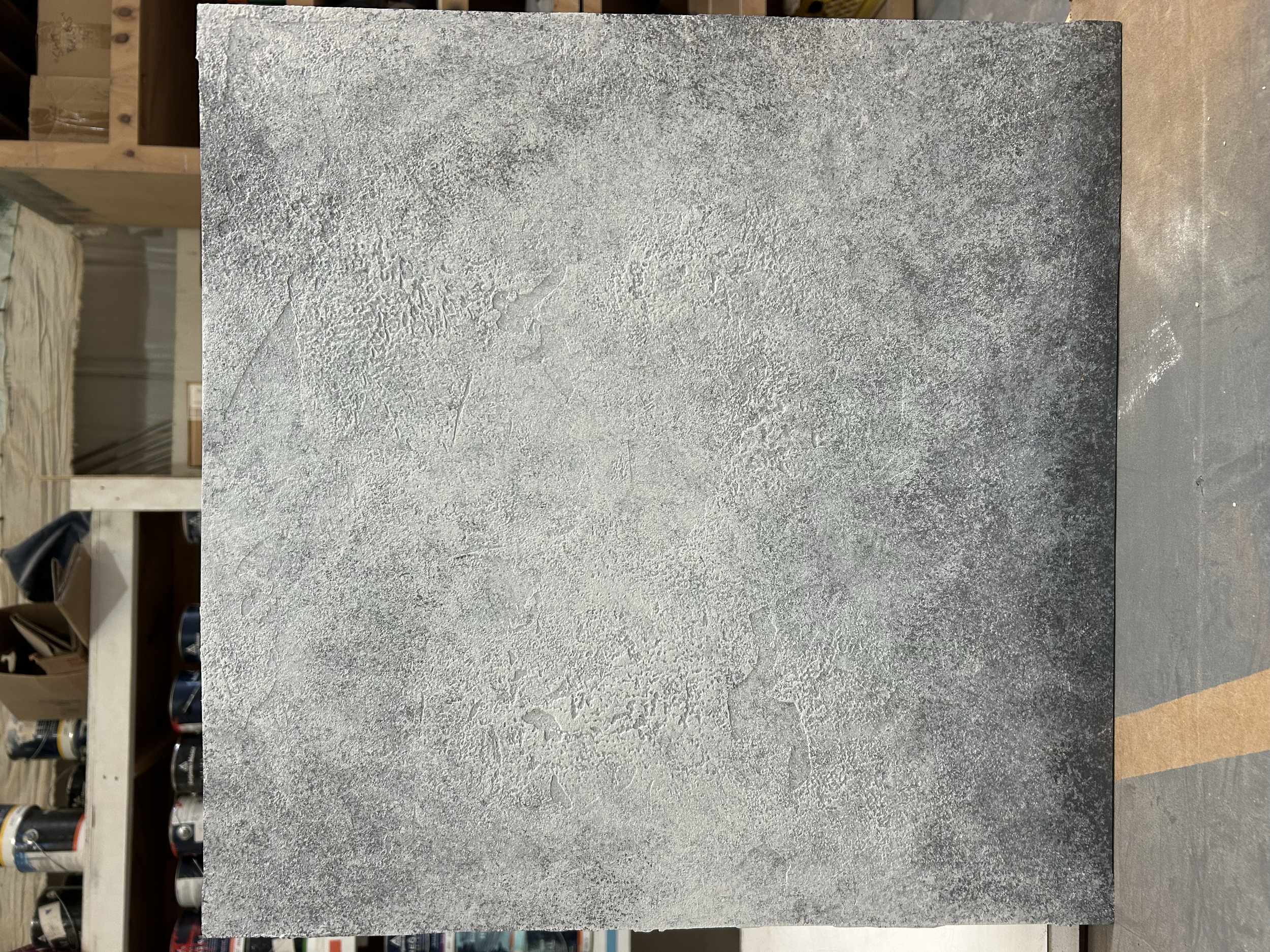 Faux cement wall for photoshoot.