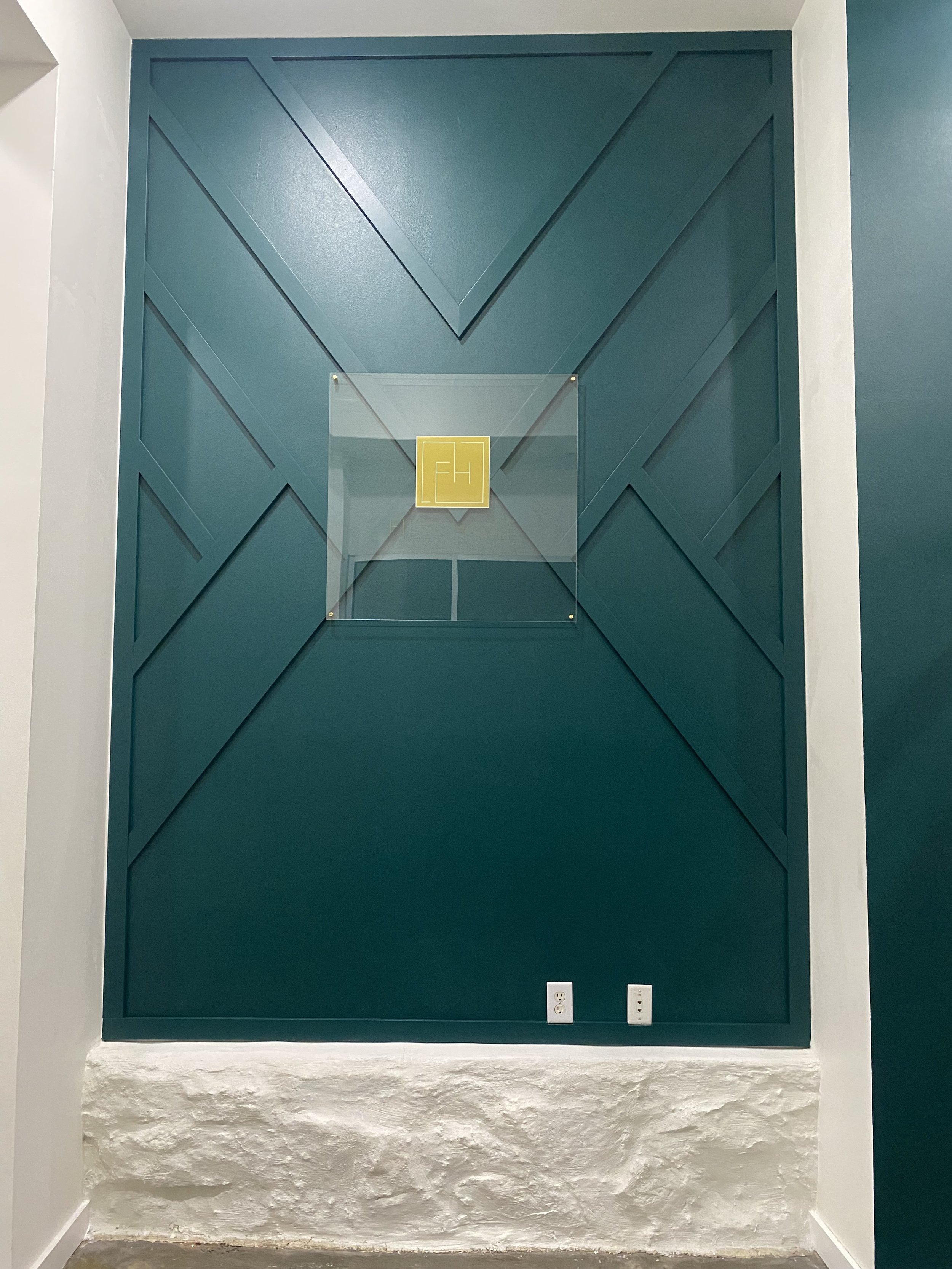 Custom textured Accent wall.
