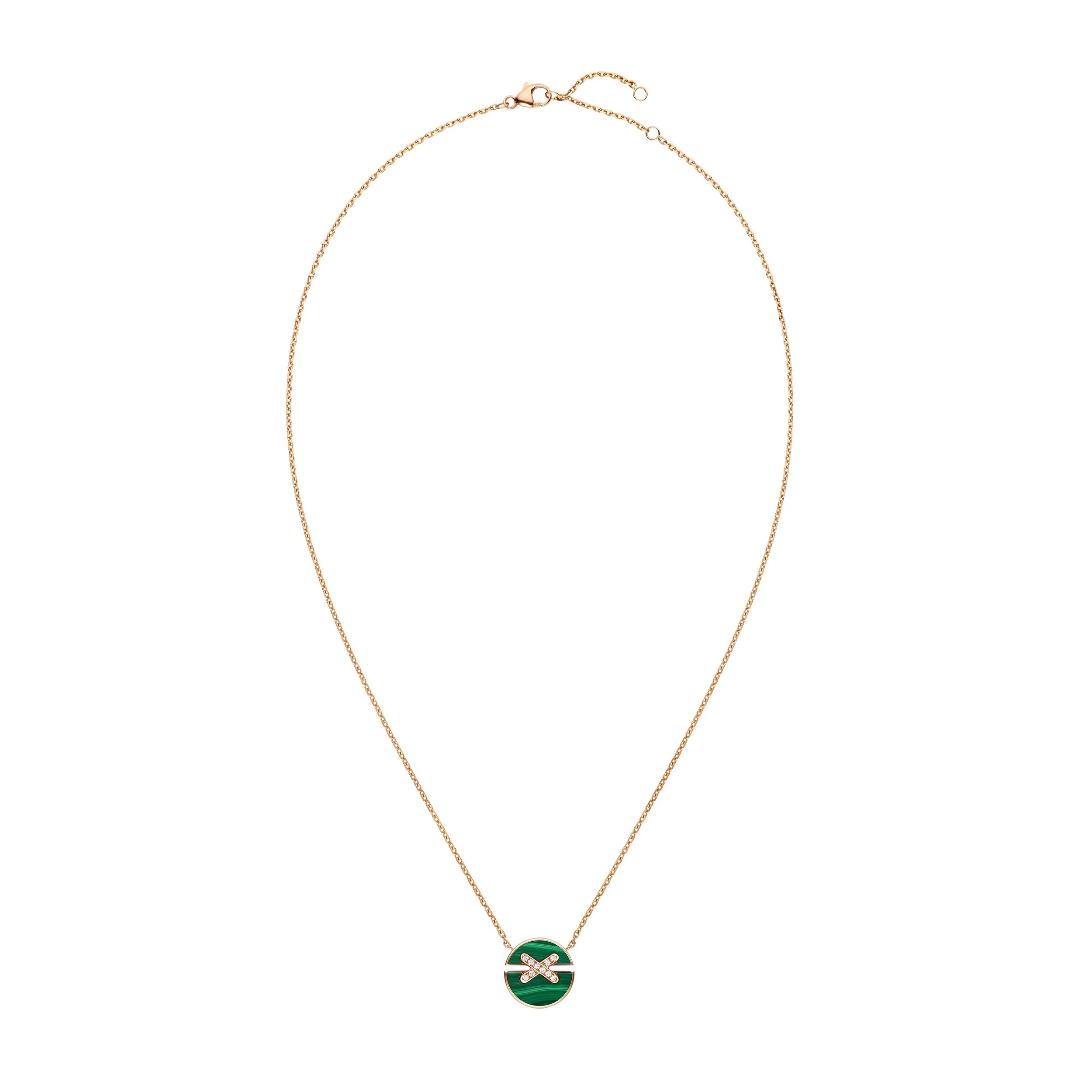 Pendant, pink gold, malachite, diamonds.jpg