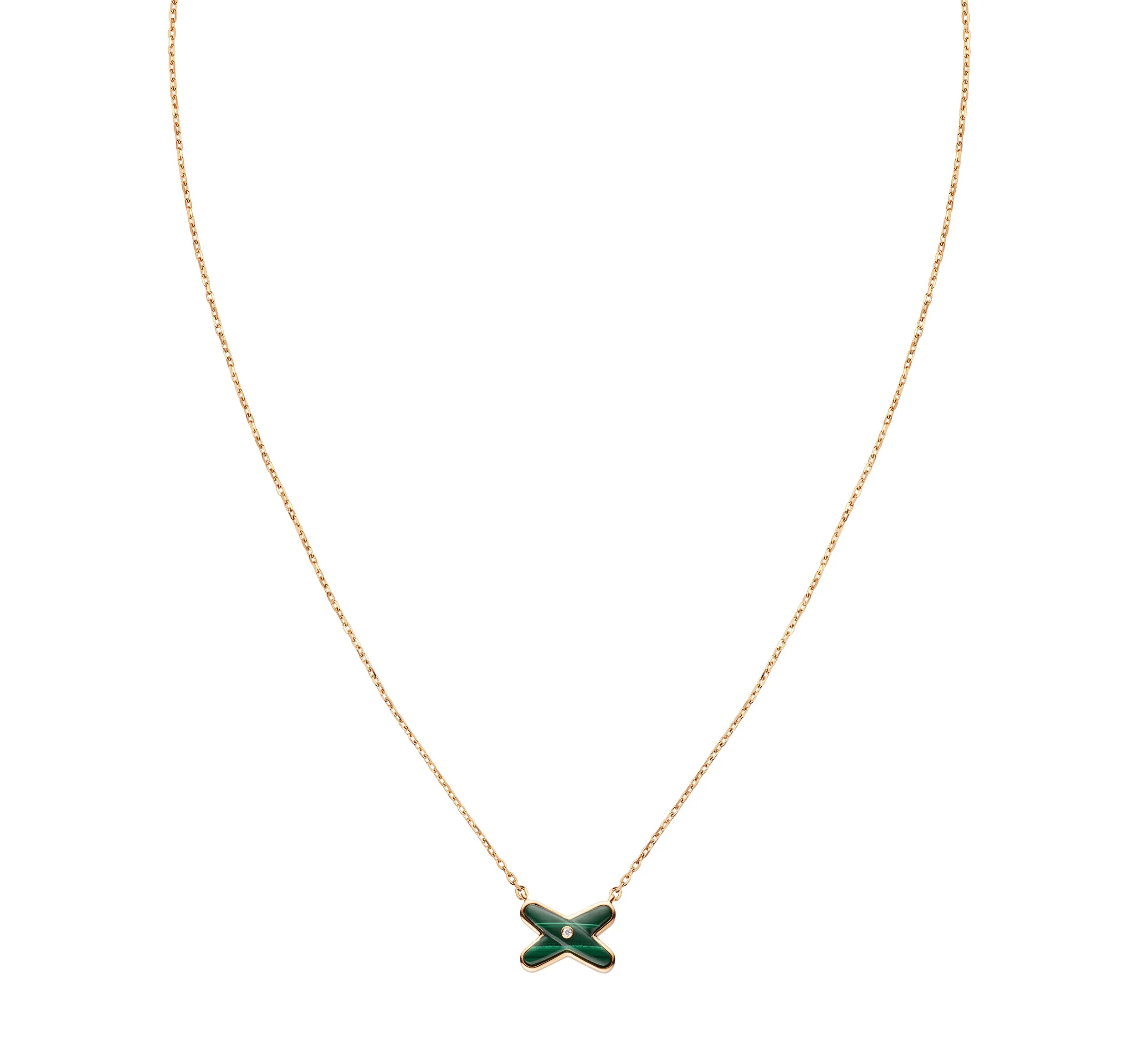 Pendant, pink gold, malachite, diamond.jpg