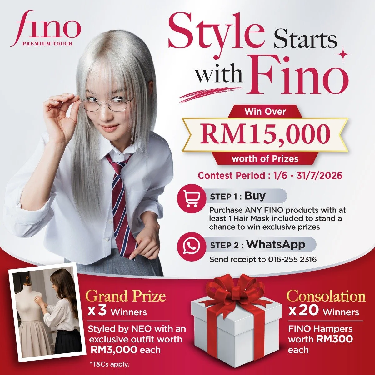 Style Starts with FINO contest offering prizes and styling experiences with N E O