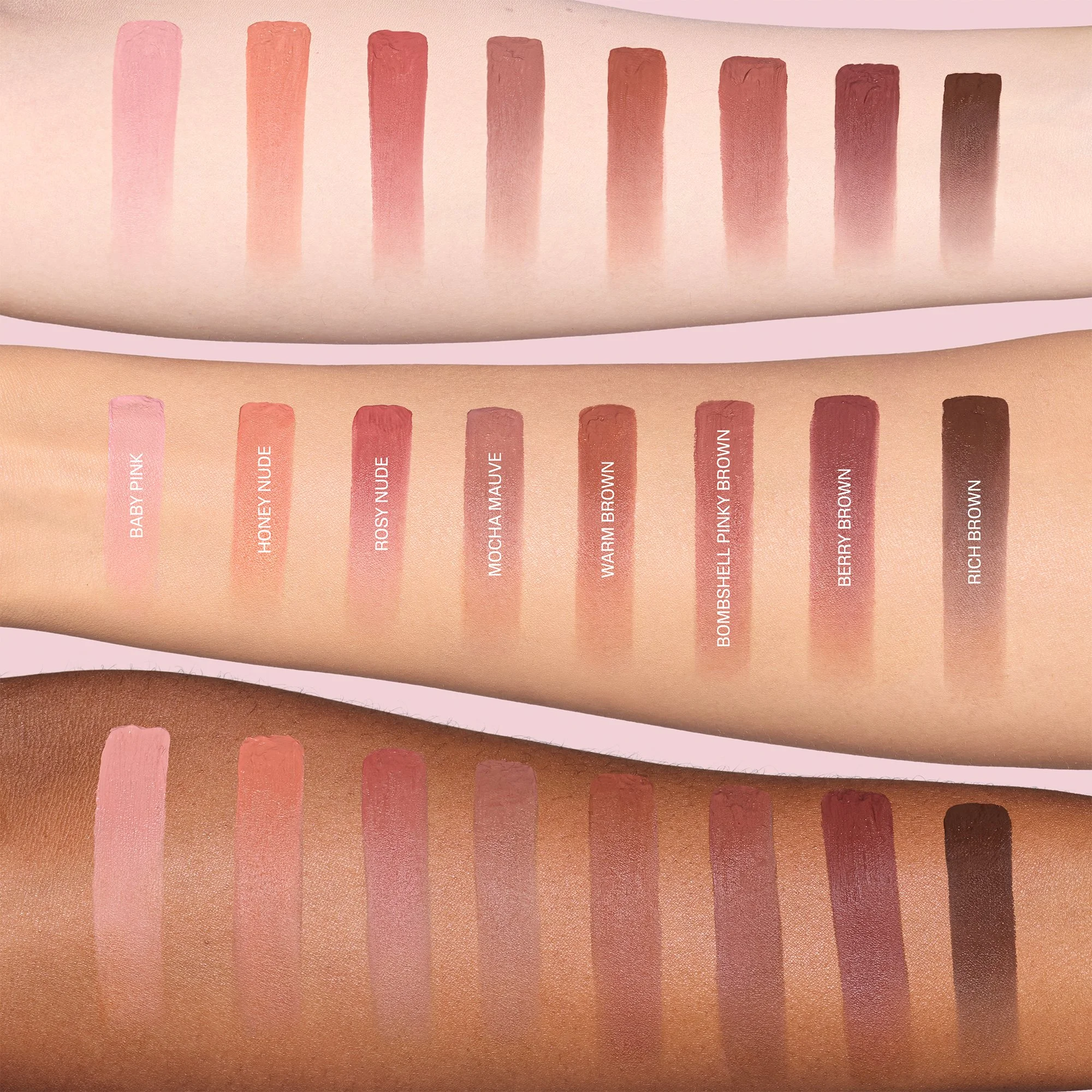 Huda Beauty nude lipstick collection