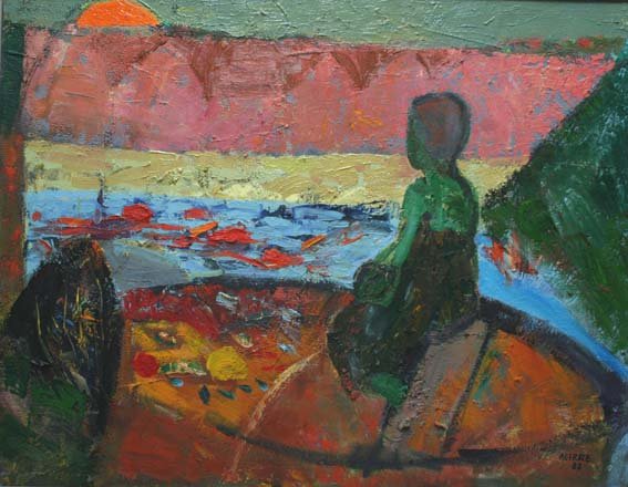 niña en la canoa 1988 114x146.jpg