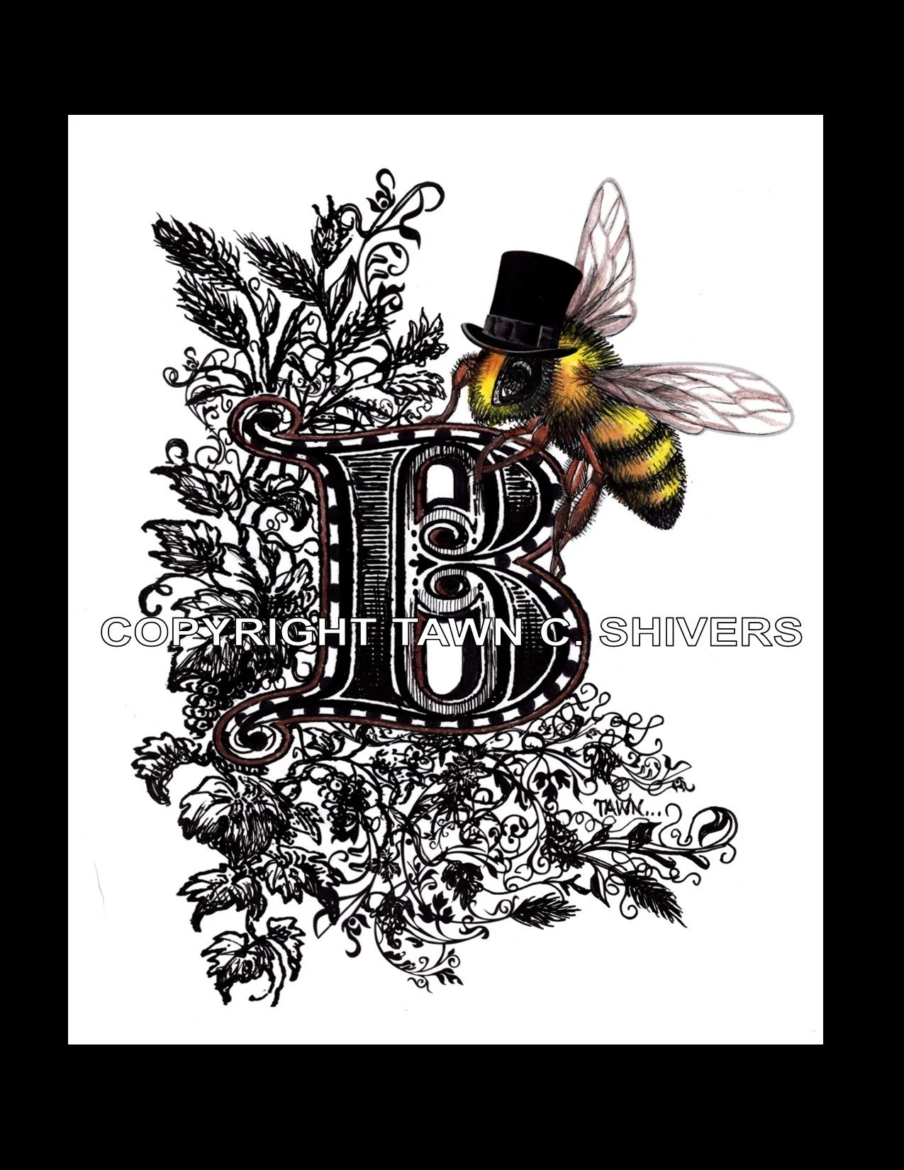 BEE WITH LETTER B