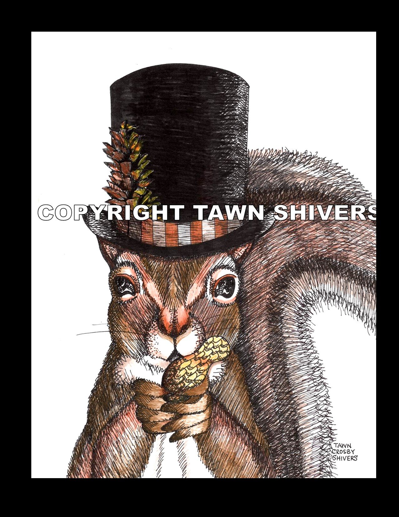 SQUIRREL WEARING TOP HAT