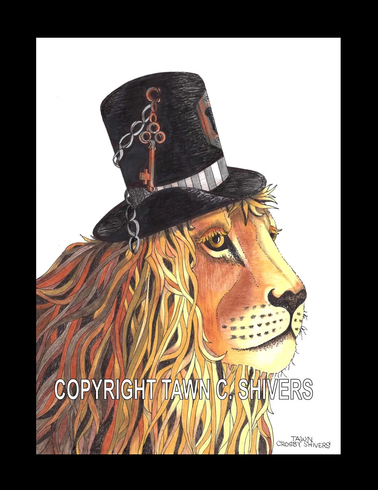 LION WEARING TOP HAT