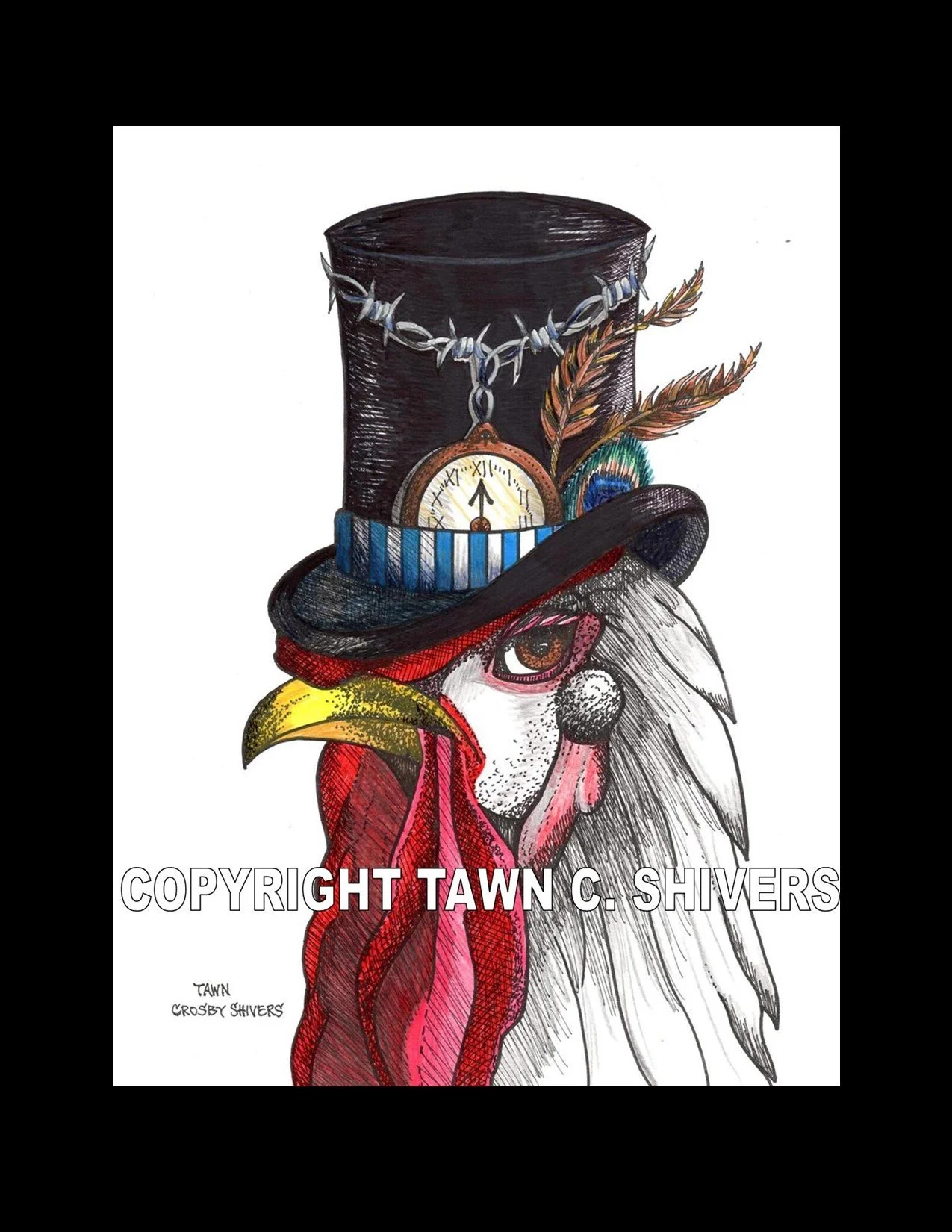 ROOSTER WEARING TOP HAT