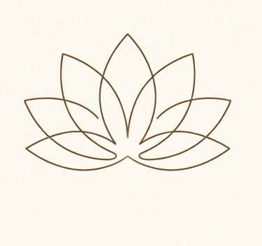 Un dessin de forme de fleur ou de lotus en lignes simples.