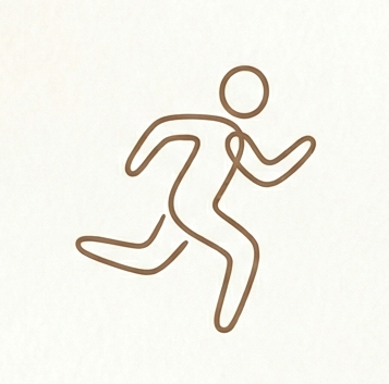 Icône de silhouette de personne courant, dessinée en lignes simples.