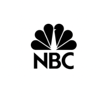 NBC logo with peacock feathers and the letters 'NBC' below.