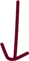 A dark red, abstract-looking sculpture or artwork with a modern design, featuring a vertical element and a curved base.