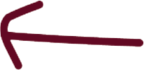 A simple, stylized drawing of a bent or curved arrow pointing to the left.