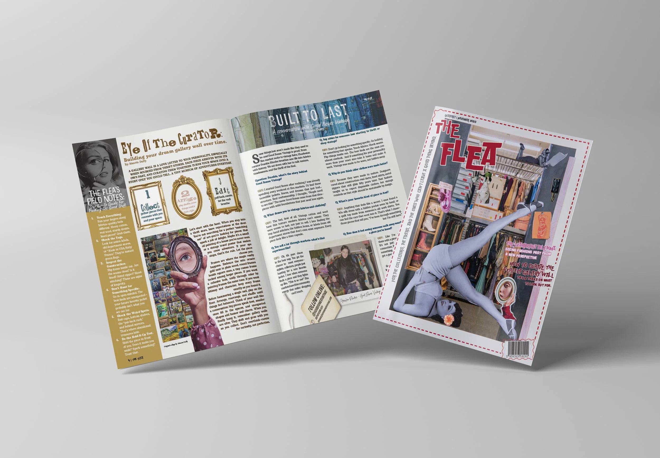 A Concept 8 Page Magazine, hand collaged, utilizes Adobe Photoshop, and Indesign