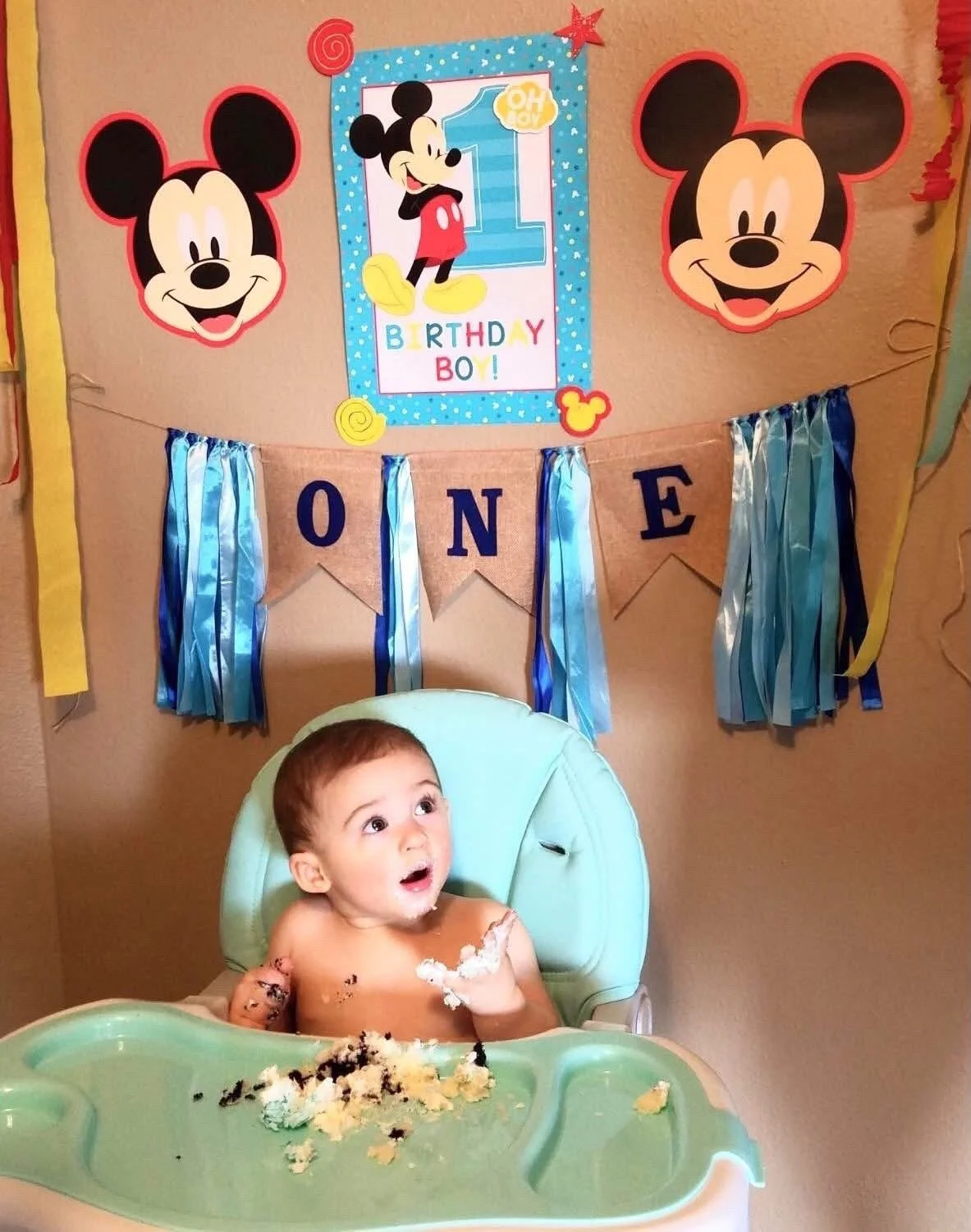 Sweet One year old celebrating.
