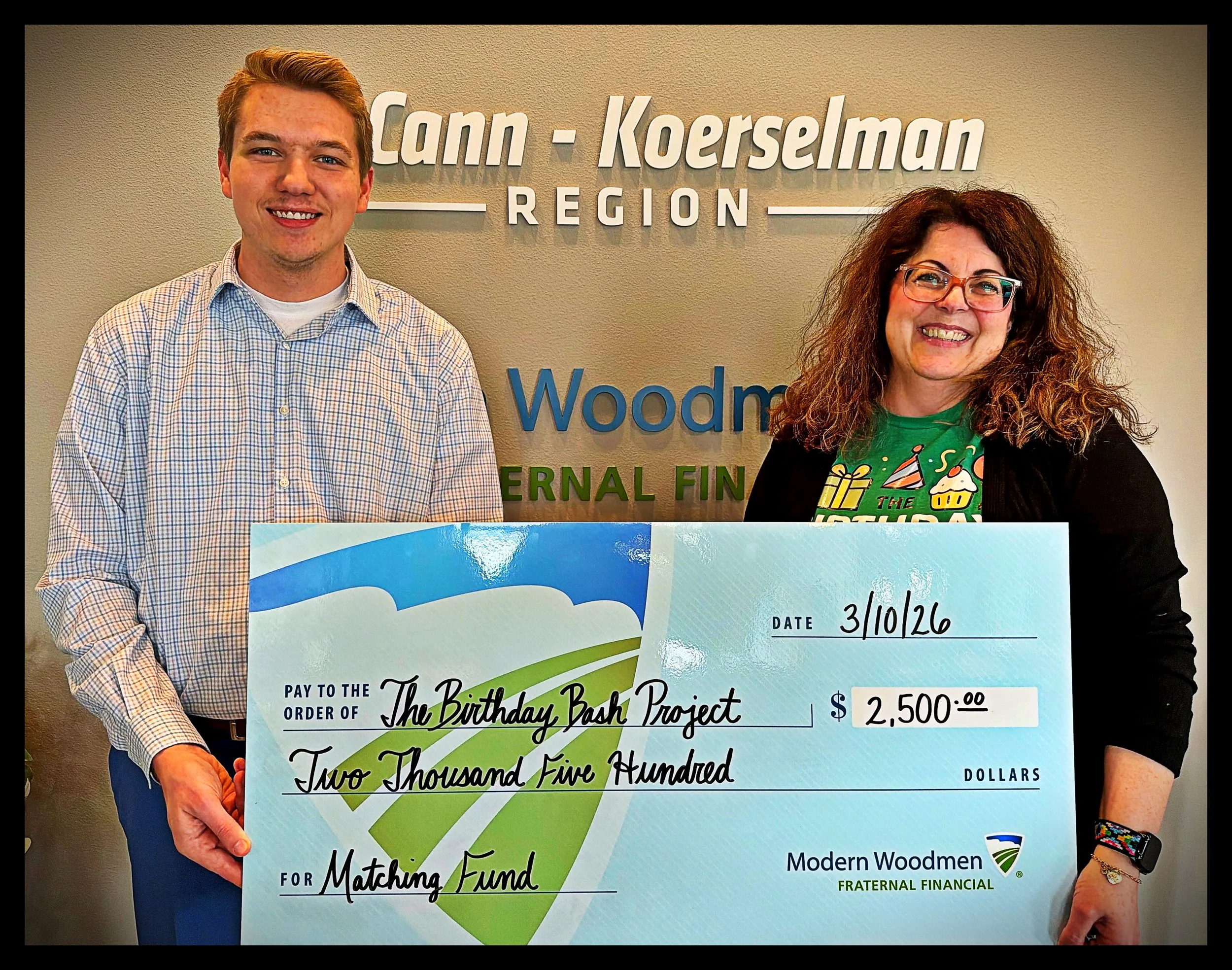 Thank you for the Matching Funds for Giving Hearts Day to Modern Woodmen in Horace, ND.